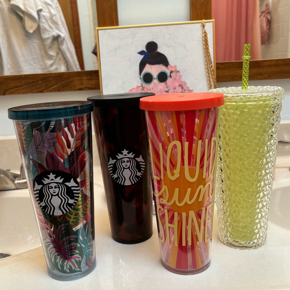 4 Starbucks Tumblers bundle
